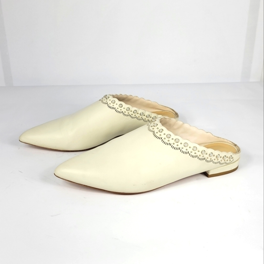 Pour La Victoire Leather Mules #674 Size 8.5
